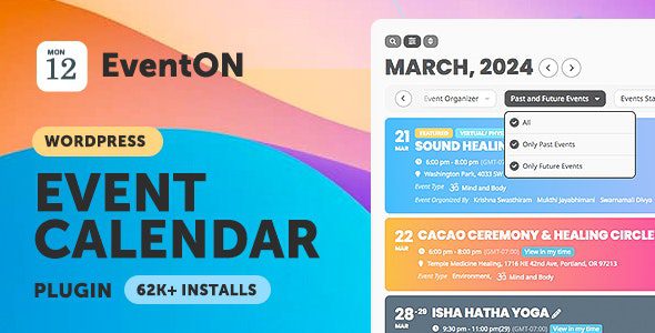 EventOn + Addons – Plugin Lịch Sự Kiện Ảo WordPress