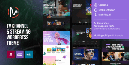 MediaFlex – TV Channel & Streaming WordPress Theme