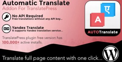 Automatic Translate Addon For TranslatePress Pro